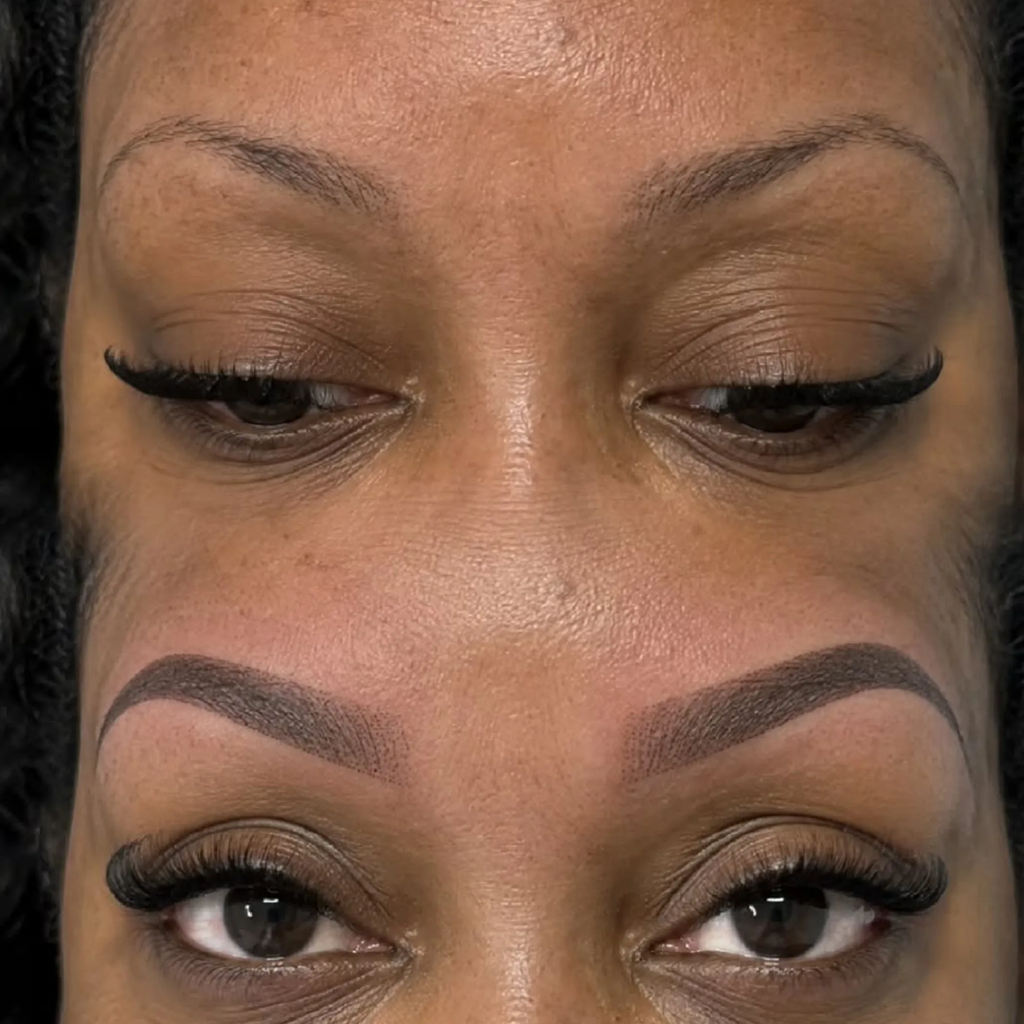 powder brow cosmetic tattooing