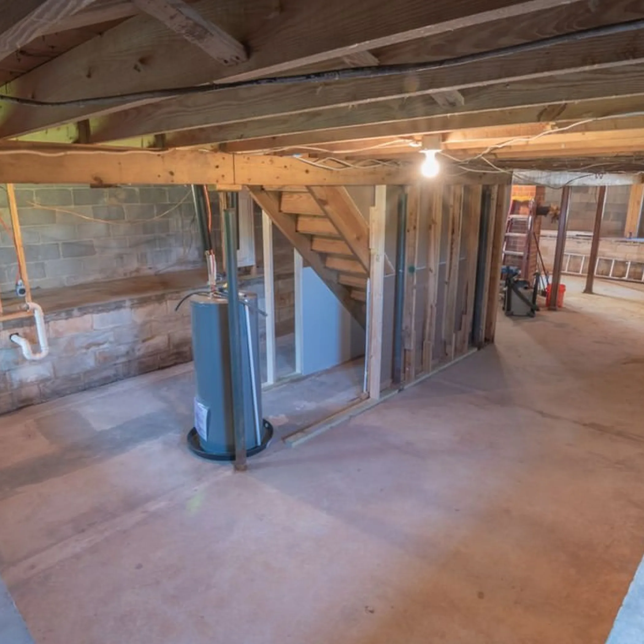 exposed basement plumbing for winter preparation